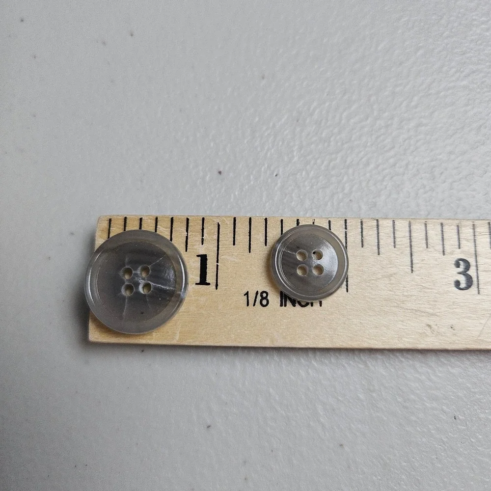 David Taylor‎ Gray Blazer Replacement Buttons Marbled 10-Pc Set Sewing Crafting